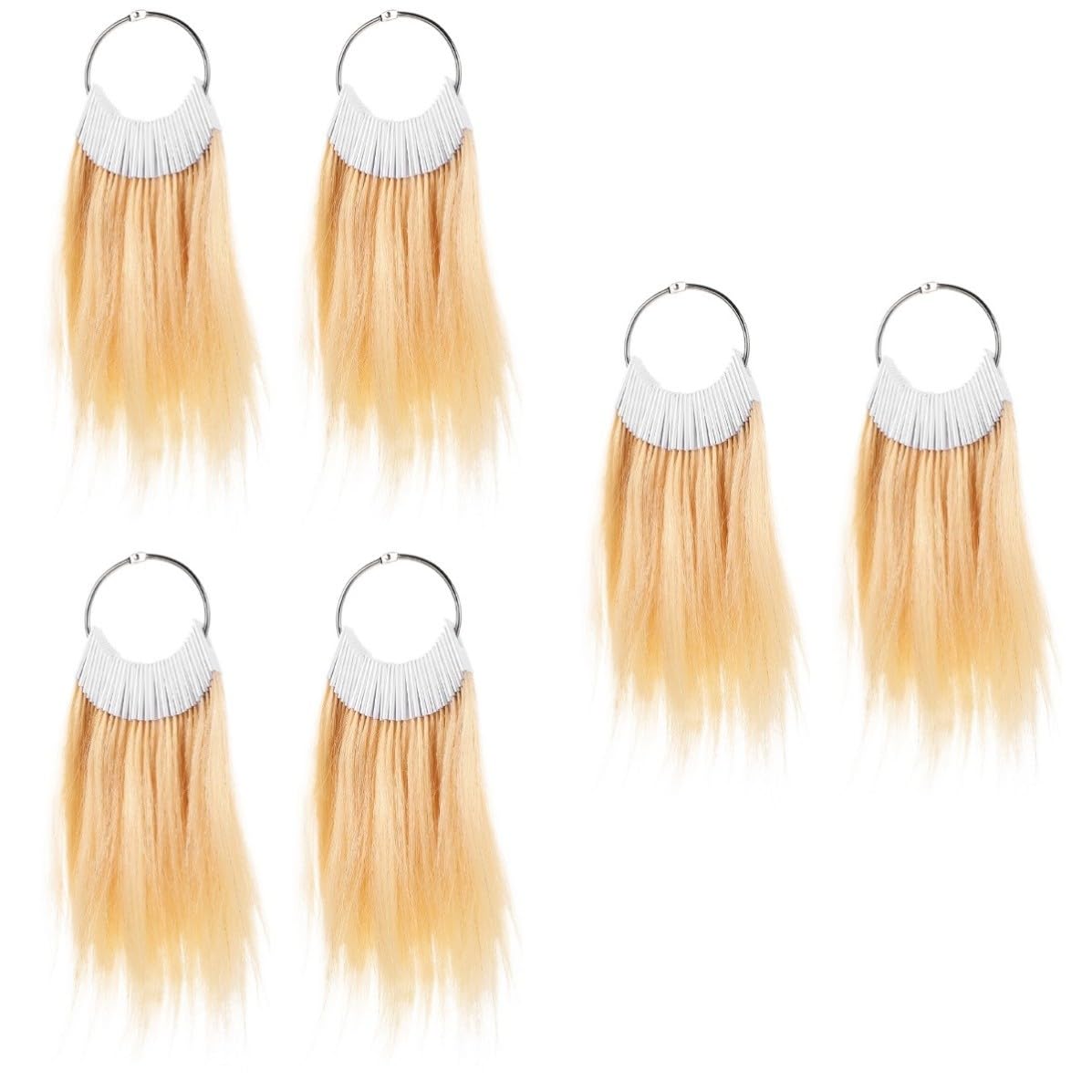 6 Sätze Menschliche Haarfarben Testproben 30 Strähnen für Friseure