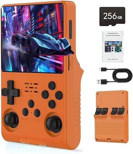 R40S PRO Handheld Game Console30000 in 1 3.5 inch IPS Screen Mini Retro Console 3800mAh Portable Pocket Arcade 12+ Mainstream Emulator 256G TF Card