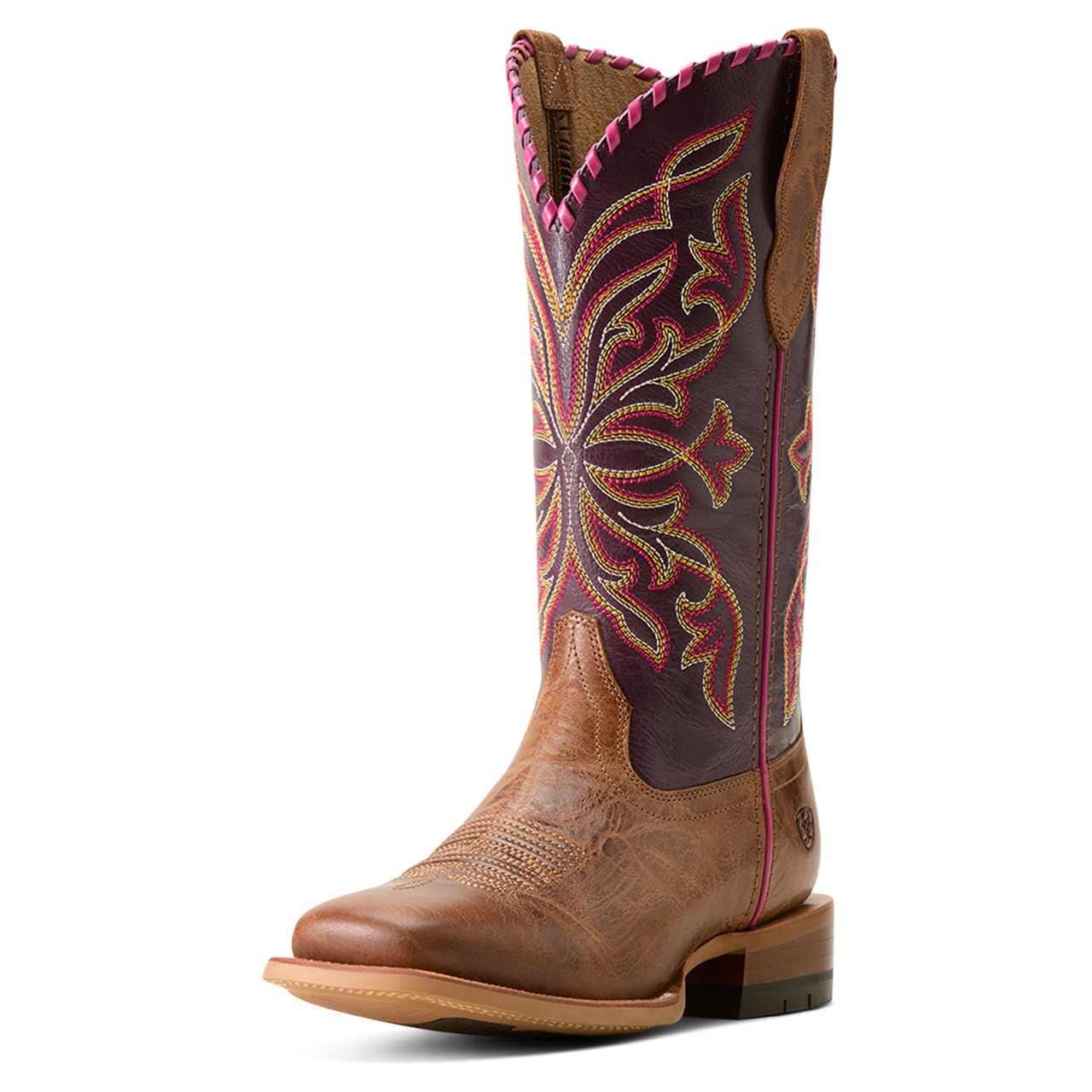 ARIAT Women's Showdown Western Boot, Dark Tan/Vino, 7