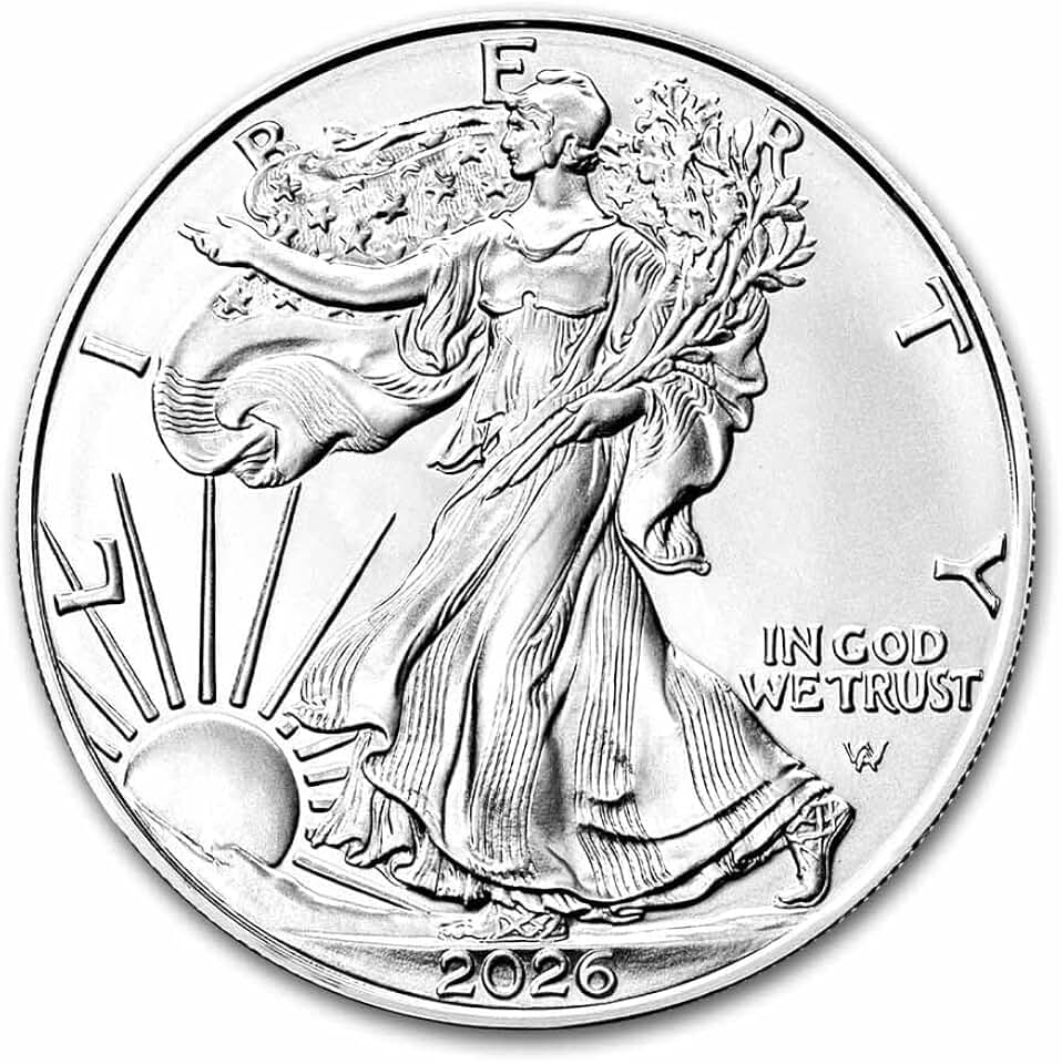 2026 - American Silver Eagle 1 oz Bullion Coin with Certificate of Authenticity $1 Seller Uncirculated