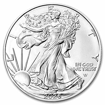 2026 - American Silver Eagle 1 oz Bullion Coin with Certificate of Authenticity $1 Seller Uncirculated