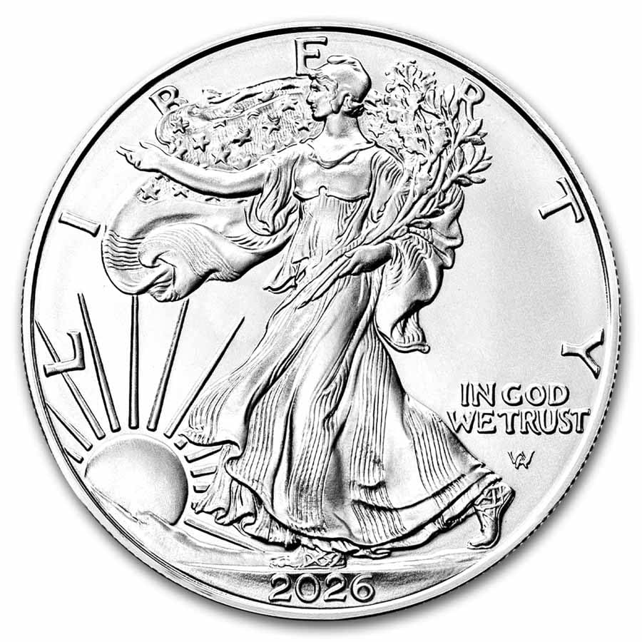 2026 - American Silver Eagle 1 oz Bullion Coin with Certificate o...