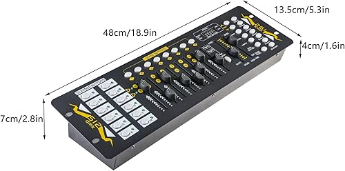 Vista 15 de Controlador inalámbrico Dmx de 192 canales, controlador de luz Dmx para luces DJ, controladores Dmx con controlador Dmx portátil Midi 512