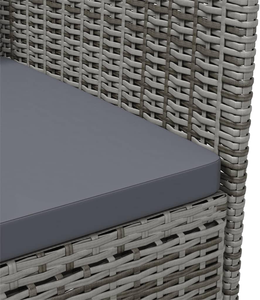 Patio Dining Chairs 2 pcs,Outdoor Couch,Modern Style Chair, Outdoor Patio Furniture,Kitchen Chairs,Bedroom Reading Chair, Lounge Chairs,for Living Room,Office,Garden, Poly Rattan Gray