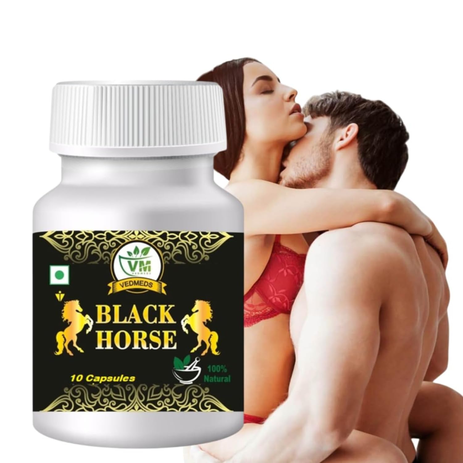 Black Horse Men Power Capsule - Male Energy medicines for timing - 10 Capsules