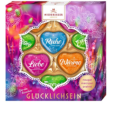 Niederegger Herzensortiment Für ein bisschen Glücklichsein, 125 g