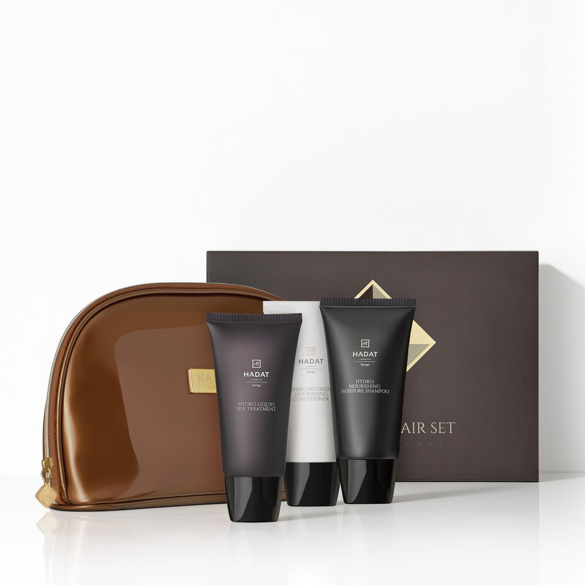 HADAT Hydro Silk Shampoo und Conditioner Set 3 x 70 ml Reisegröße
