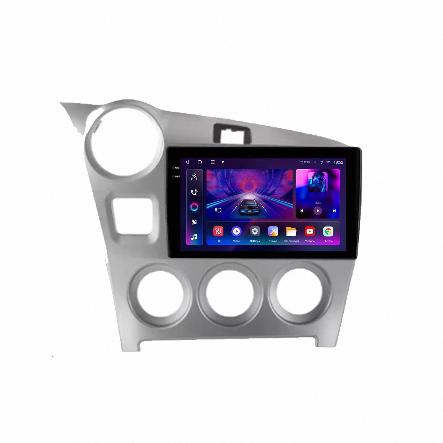 Radio Macchina Touch Screen per TOYOTA MATRIX 2009-2014 Wireless Carplay Android Auto Stereo Auto Bluetooth Ips con Pantalla Táctil con Gps, 8 Nucleo 4G+64G