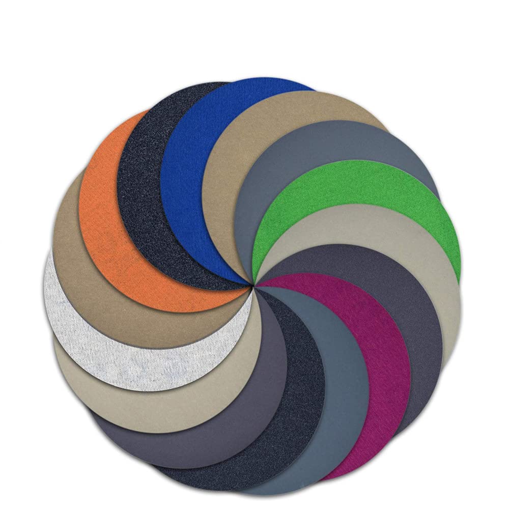 Disques de ponçage ronds 6 pouces 150mm grain 60-10000 disque de papier abrasif sec et humide flocage papier abrasif carbure de silicium pour polir le bois, grain 60