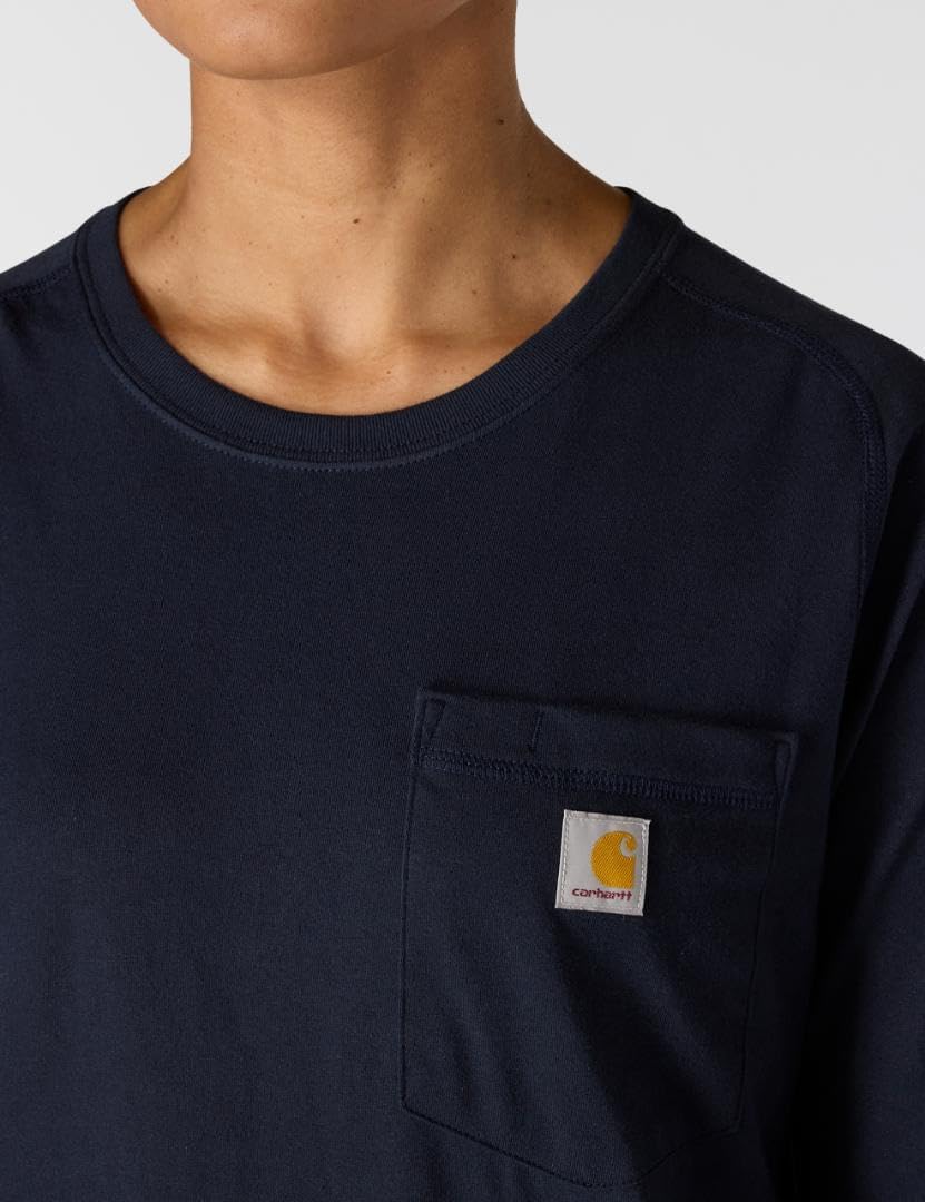 Carhartt Womens Force Relaxed Fit Midweight Long-Sleeve Pocket T-Shirt - Image 5