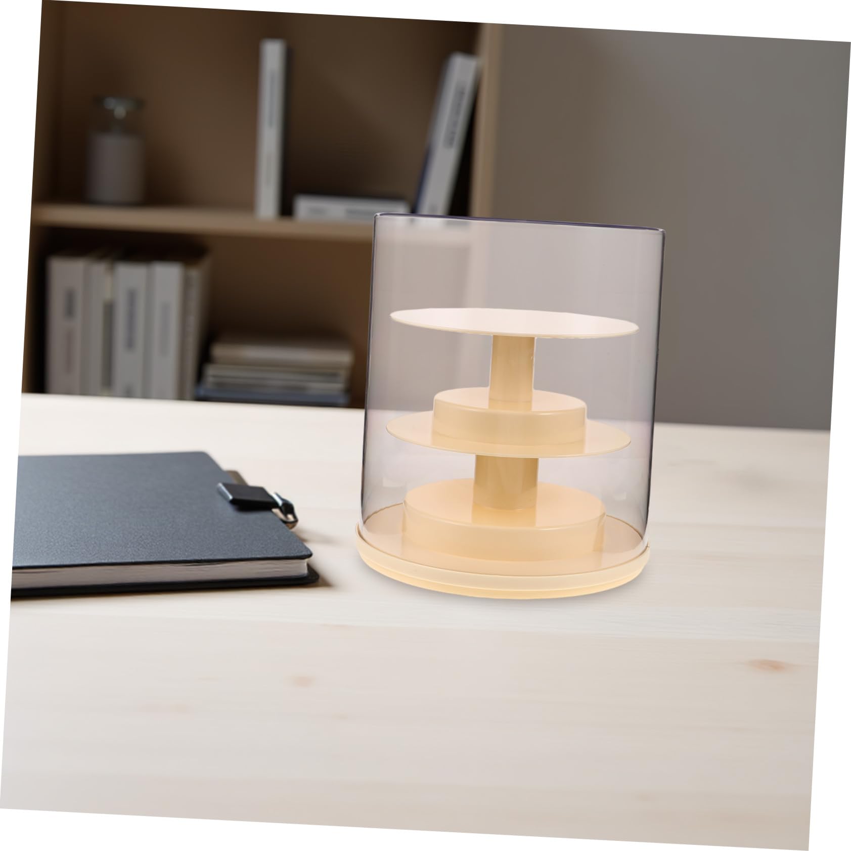 Healifty Vitrina Giratoria Transparente De Acrílico Caja De Almacenamiento para Figuras De Acción Vitrina para Colección para Exhibir Minifiguras Escritorio Prueba De Polvo