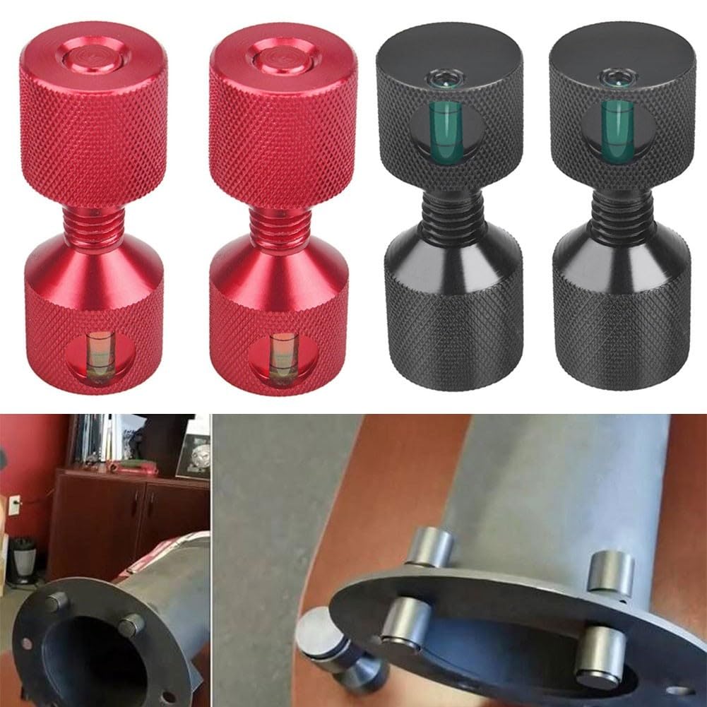 Pasadores de dos agujeros de brida 1-1/8 pulgadas Pasadores de alineación de dos agujeros y 1-1/8 pulgadas Pasadores de alineación de dos agujeros Pasador de brida de acero 2/4 piezas (rojo 4 piezas)