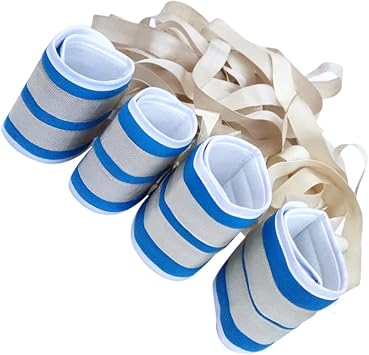 Adjustable Constraints Band Hospital Restraint Strap Wrist for Agitated Patients 4pcs Set