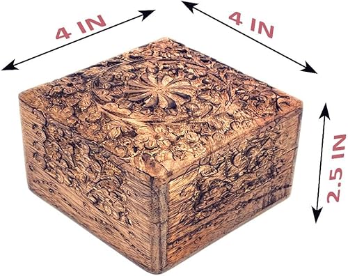 Miniatura 7 de Organizador de joyas antiguas de madera de mango Joyero de madera de mango para mujer, solución de almacenamiento decorativa con diseño elegante y