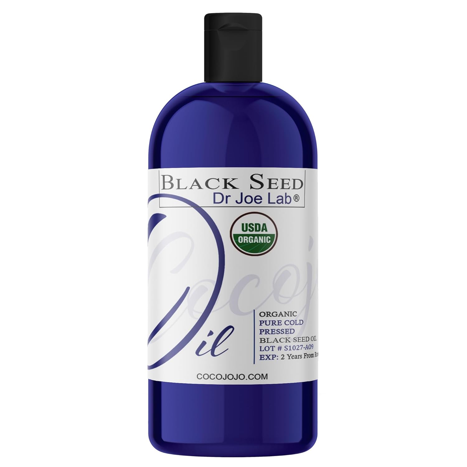 Dr Joe Lab Organic Black Seed Oil – 32 oz – USDA Certified Pure Cold Pressed Virgin Black Cumin Seed Oil Hair Skin Face Body Nails Locs – Packaging May Vary
