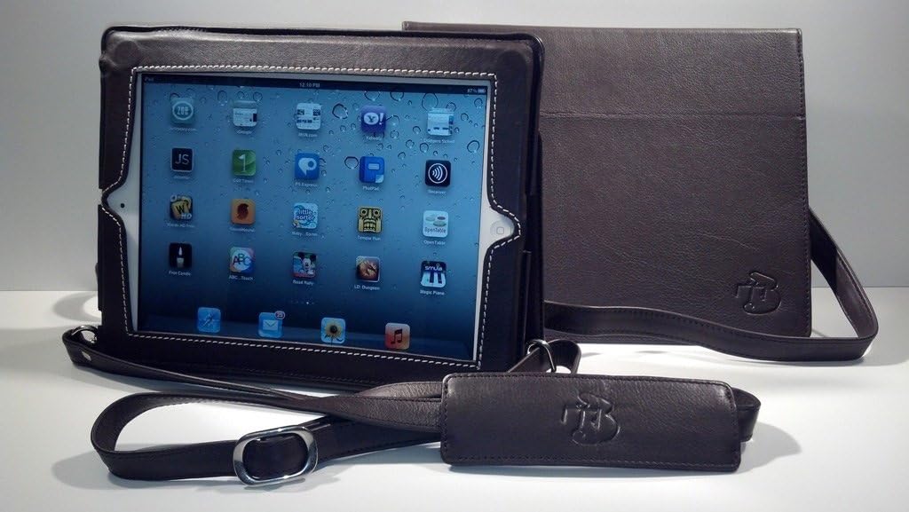 iPad - Chocolate Leather iPad Case wt Removable Strap
