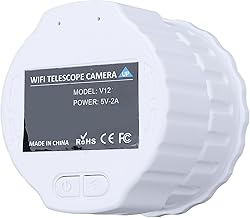 WLAN Teleskop Kamera, 4MP Digitale Okular Kamera für Astronomie und Mikroskopie, mit 2K Video und WiFi Verbindung, für 30mm 50mm Teleskope und Mikroskope (White)