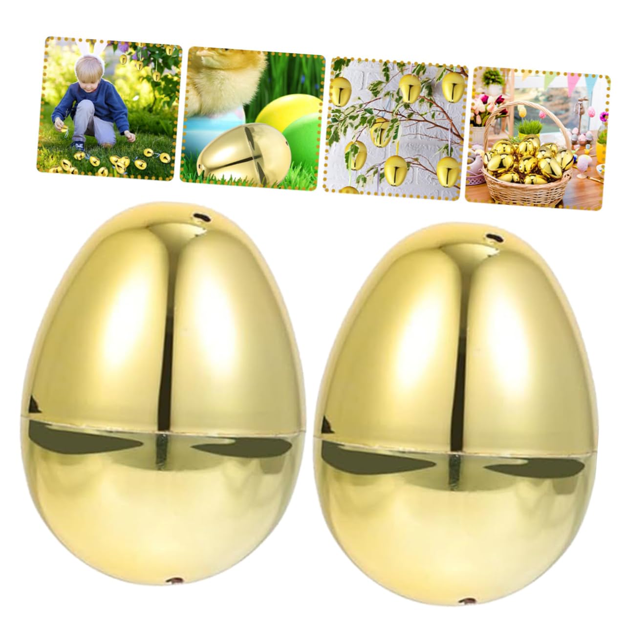MAGICLULU Scatole Dorate Aperte da 40 Pezzi per Uova di Pasqua Riempibili A Forma di di Pasqua Riempibile