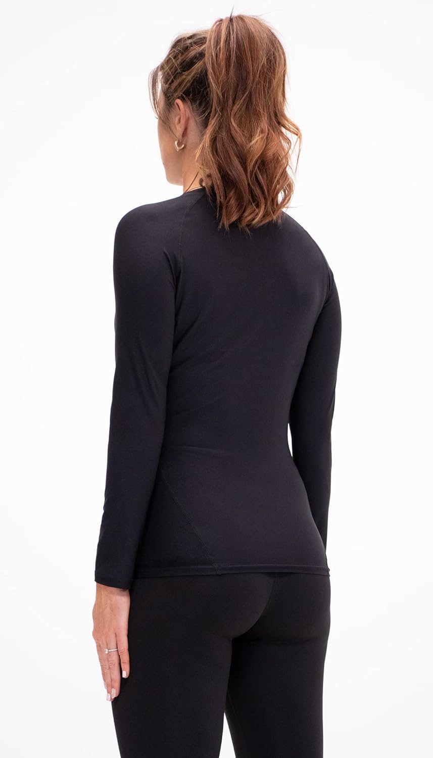 DEVOPS 3 Pack Women's Compression Shirt Dry Fit Long Sleeve Running Athletic T-Shirt Workout Tops - Image 3