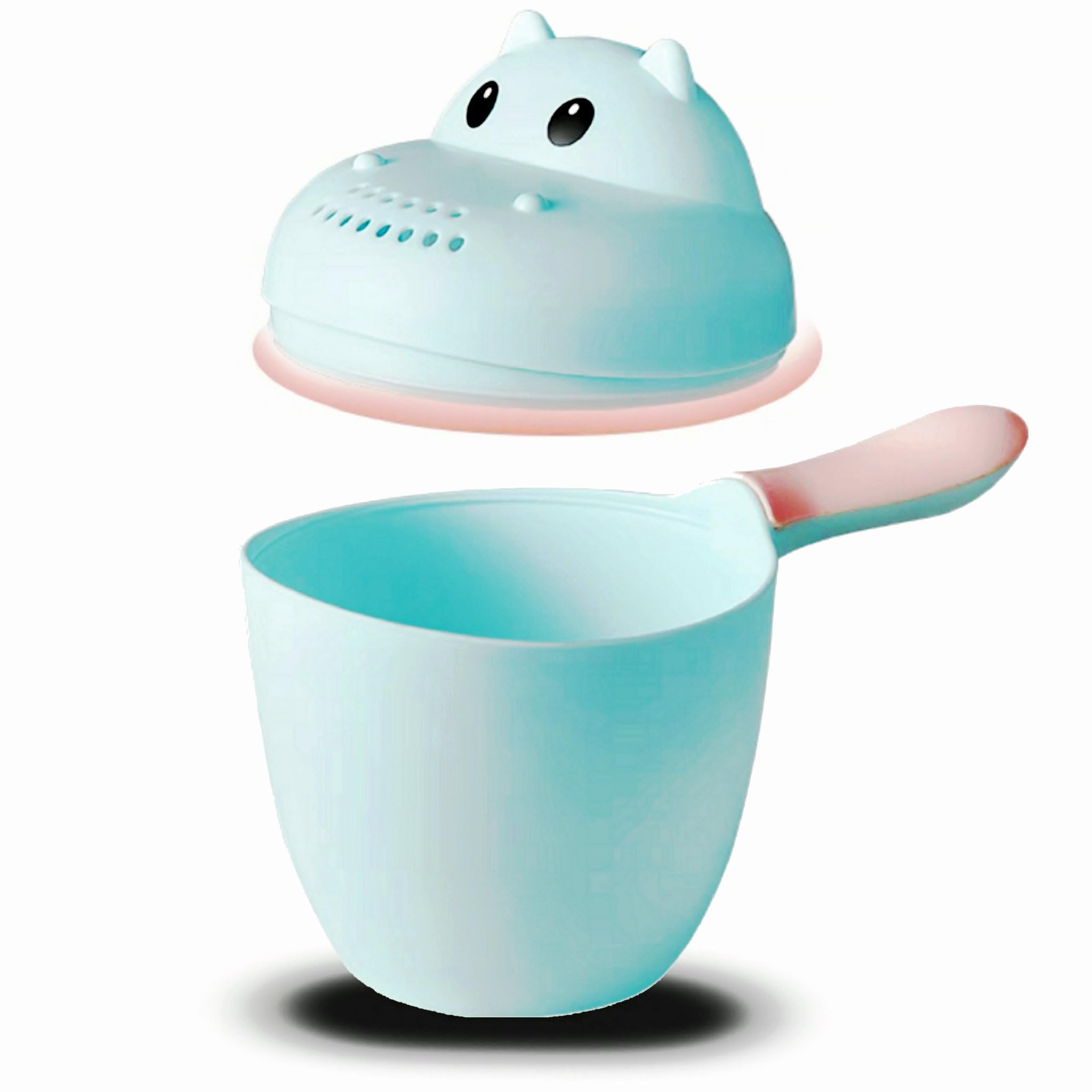 Mini Watering Can for Houseplants, 0.7L, Blue Hippopotamus Design Houseplants Baby Hippopotamus Small Houseplant Watering Can Make Diy Expressions PP Material Is Safer