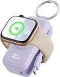INIU Mini Chargeur portable pour Apple Watch, Power Bank avec intégré USB C Câble, 5000mAh 20W PD Chargement rapide smart Watch Charging Dock pour Apple Watch Ultra 11 10 9 8 SE, iPhone Air 17 16 15 Air