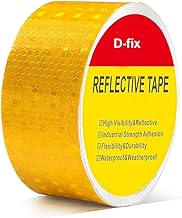 D-fix® High Intensity Reflective Tape (2-inch 50 meter) Warning Retro Conspicuity Tape Reflective Tape High Intensity Reflective Bright Conspicuity Tape Waterproof (Yellow)