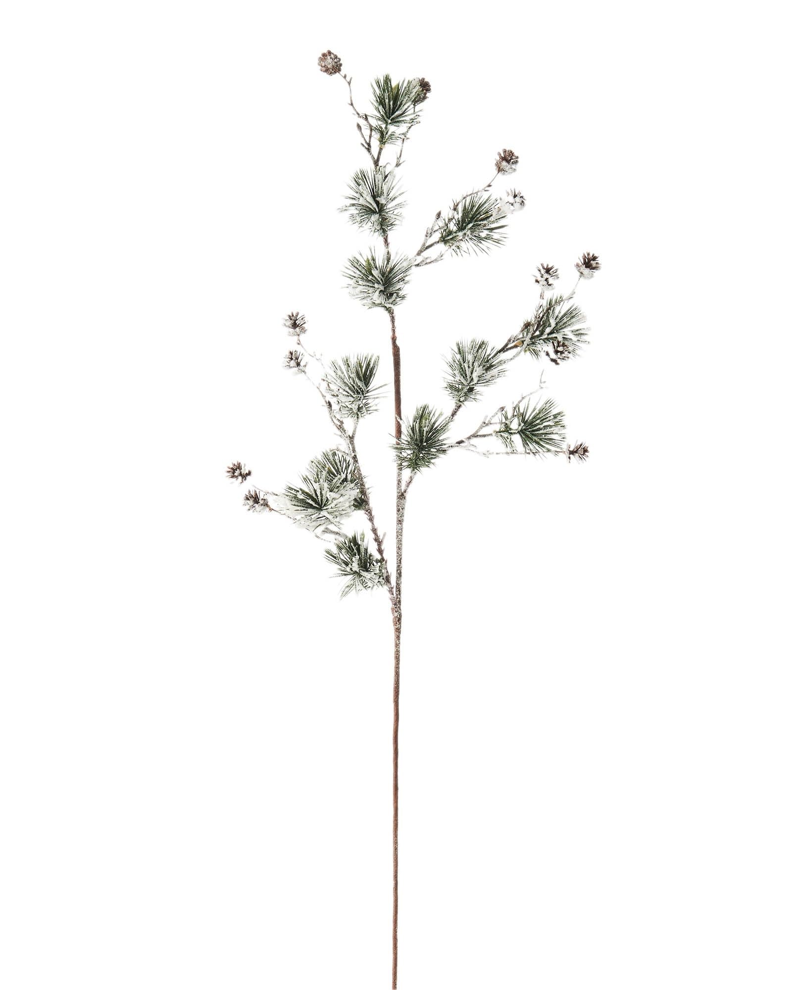 Snow Flocked Pinecone Christmas Spray – 77 cm Decorative Spray for Christmas Tree & Wreath