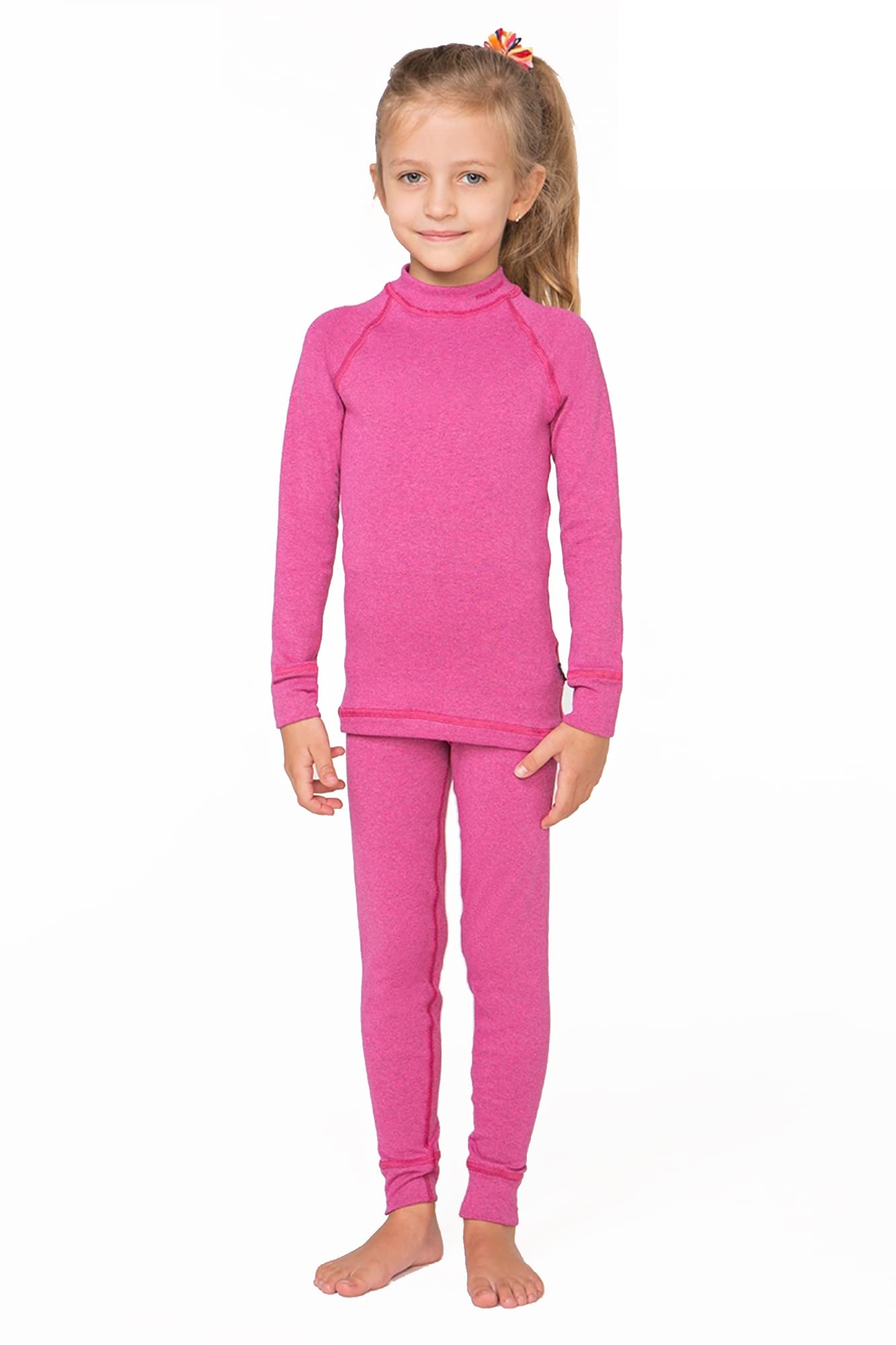 meteor Enfants sous-vêtements Thermiques Set 2 pièces Ensemble de sous-vêtements de Ski pour Enfant avec t-Shirt Manches Longues et caleçon Long pour Garcon Fille