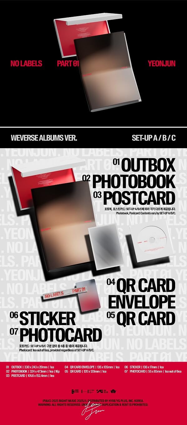 Amazon.com: YEONJUN (TXT) Album - NO LABELS: PART 01 SET-UP A