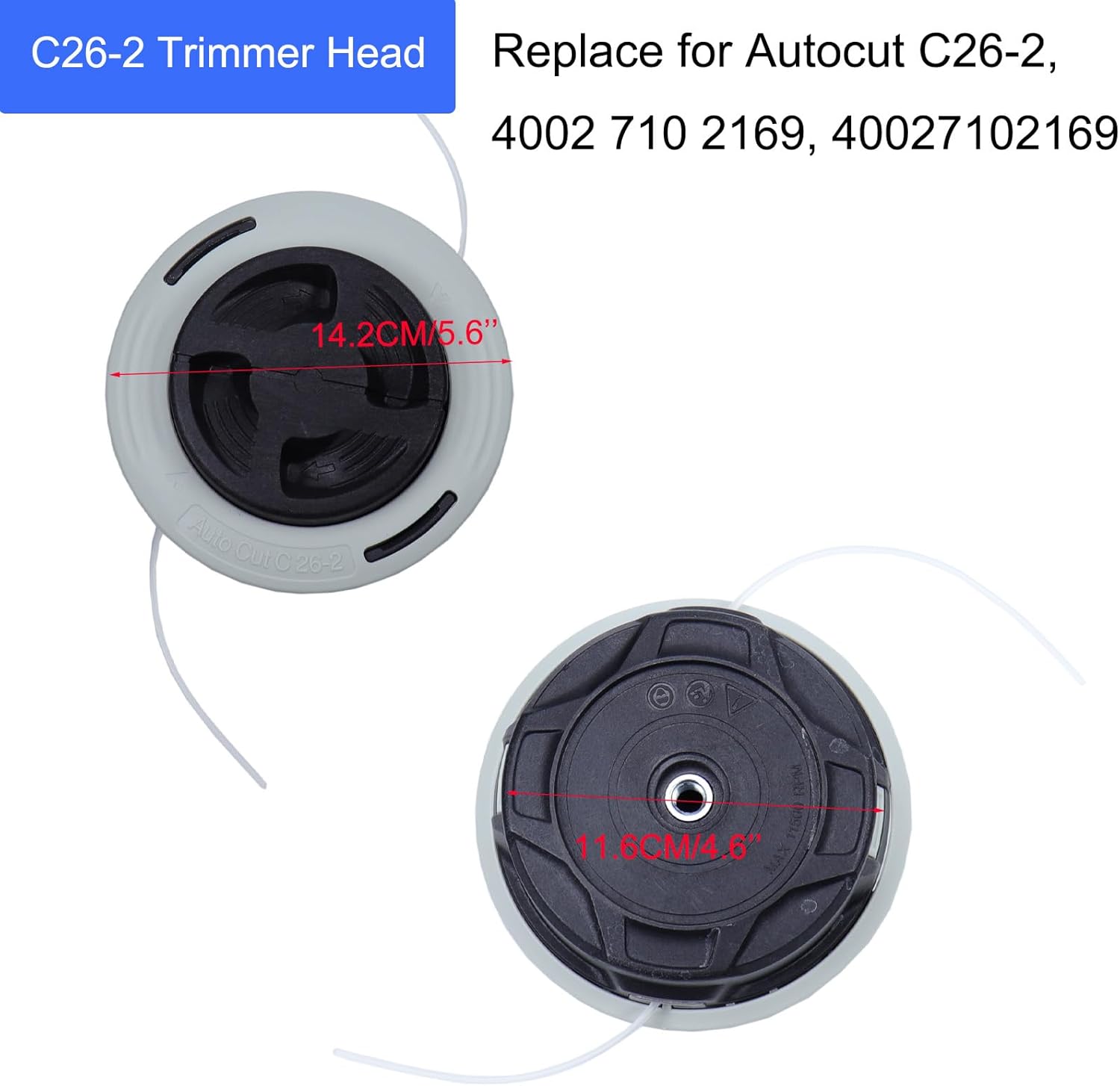 MOCW 3 Packs C26-2 Dual Line Trimmer Head Compatible with Stihl FS55 FS55R FS56 FS56RC FS70 FS70R FS80 FS85 FS90 FS90R FS91 FS94 FS250 FS240 FS131R FS131 FS120 FS110 String Trimmer Weed Eater Head