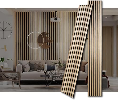 Absorción de sonido 3D acanalada Paneles decorativos insonorizados Paneles de pared de listones de madera acústica Paneles de pared insonorizados