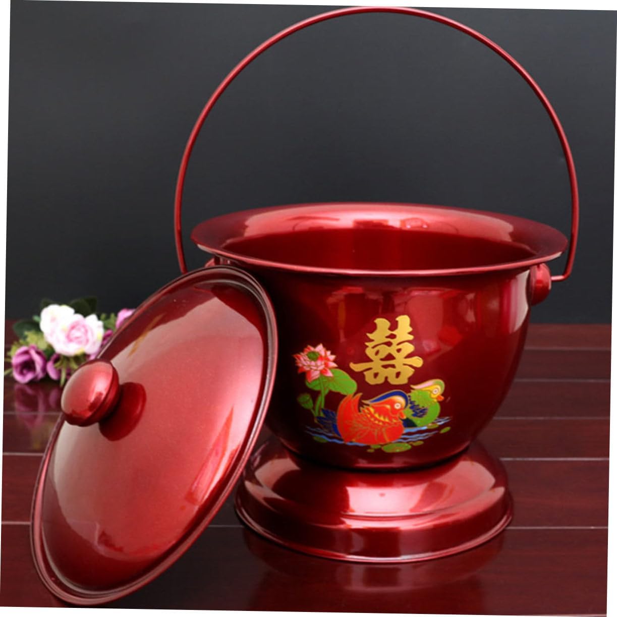 ERINGOGO Thickened Stainless Steel Cuspidor Spittoon Portable Urine Pot Easy to Clean for Home Use