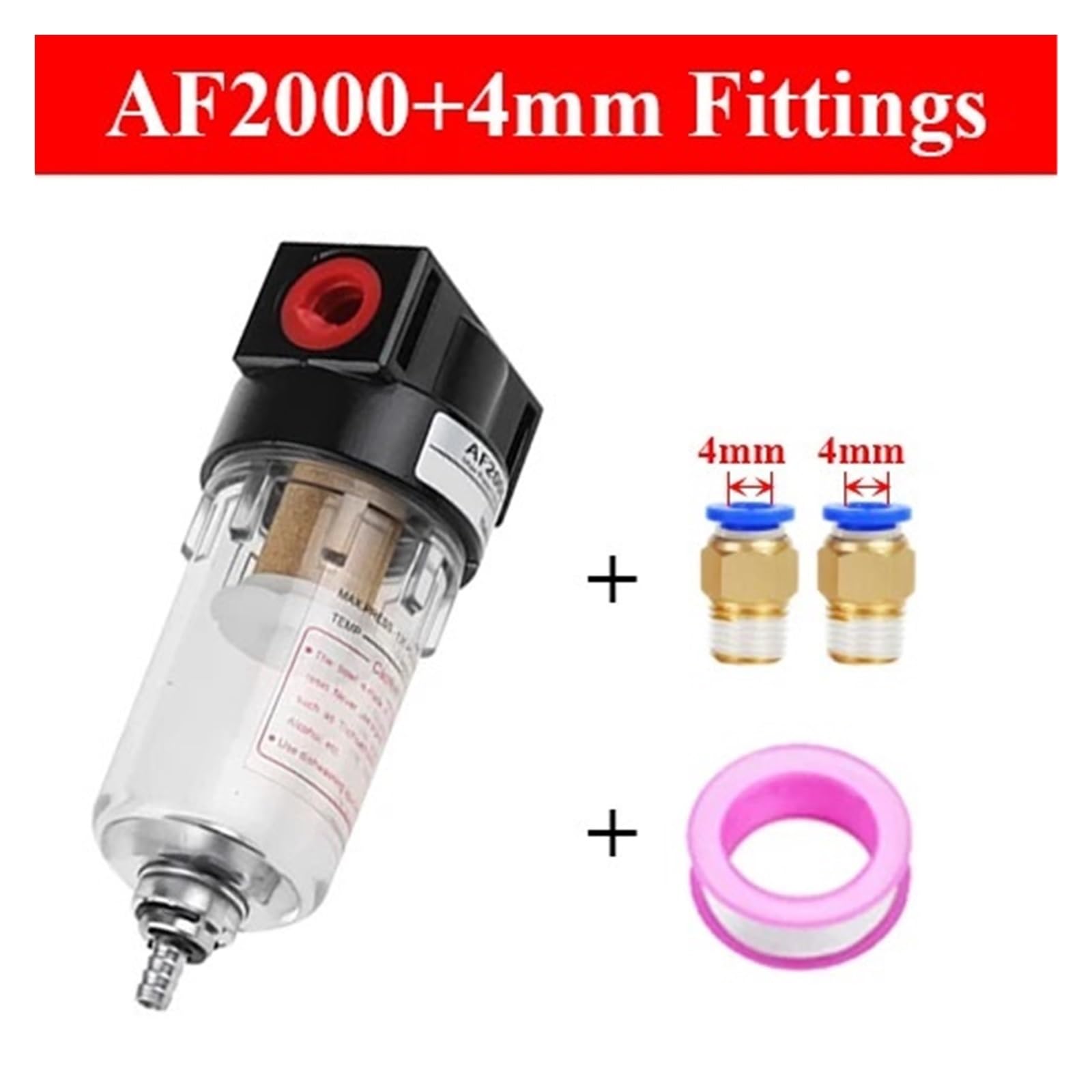 Accesorio De Filtro Aire Neumático Unidad Tratamiento Fuente Compatible con Separación Agua Y Aceite Compresor Conjunto de aire Filtro de repuesto
