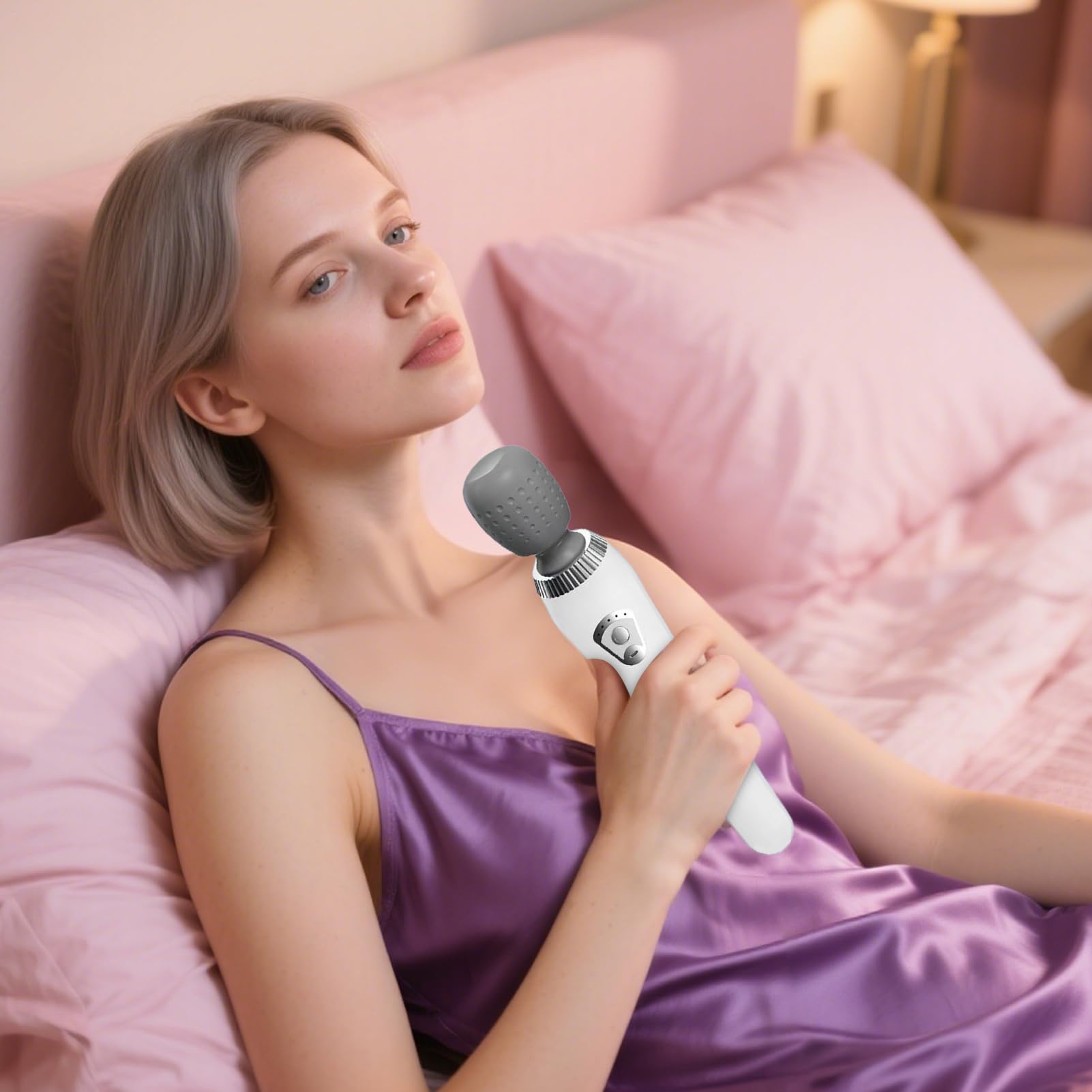 Vibration Wand Massager, Full Body Massager Wand, ABS Ergonomic Design for Muscle Relaxation, Powerful Vibration Tool for Foot, Neck, Back, Stress, Ideal for Home, and Travel, 26x5.2x8cm