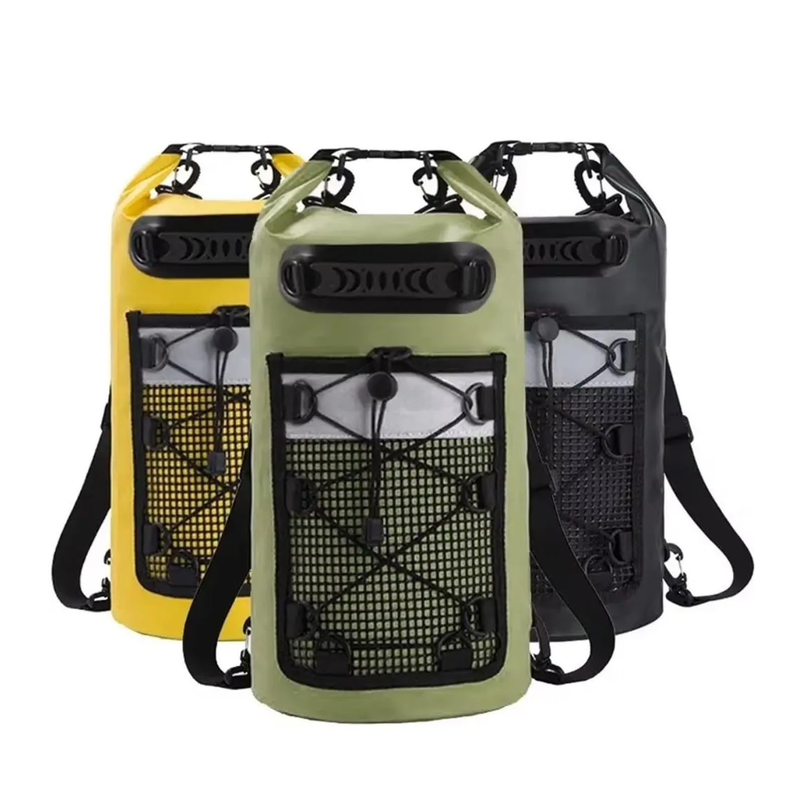 Bolsa Impermeable 10L/20L/30L, Paquete de Gran Capacidad con Correa for el Hombro for Nadar(Green 20L)