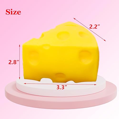Miniatura 2 de funnysquee Queso Squishies Alivio del Estrés Juguete Suave Novedad Simulación Quesos Alimentos Squeeze Juguetes Regalo de Cumpleaños