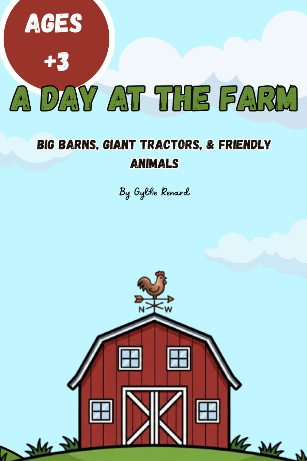 A Day at the Farm: A Bold and Easy Coloring Book for Toddlers.: A Minimalist Coloring Book Featuring 38 Bold and Easy Illustrations for Kids.