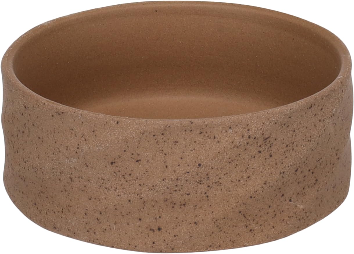 FEEDING AND DRINKING BOWL HASEL ROUND DARK BROWN 13,5x5CM 450ML
