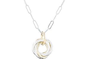 Dainty Two-Tone Circle Necklace for Unbreakable Bond