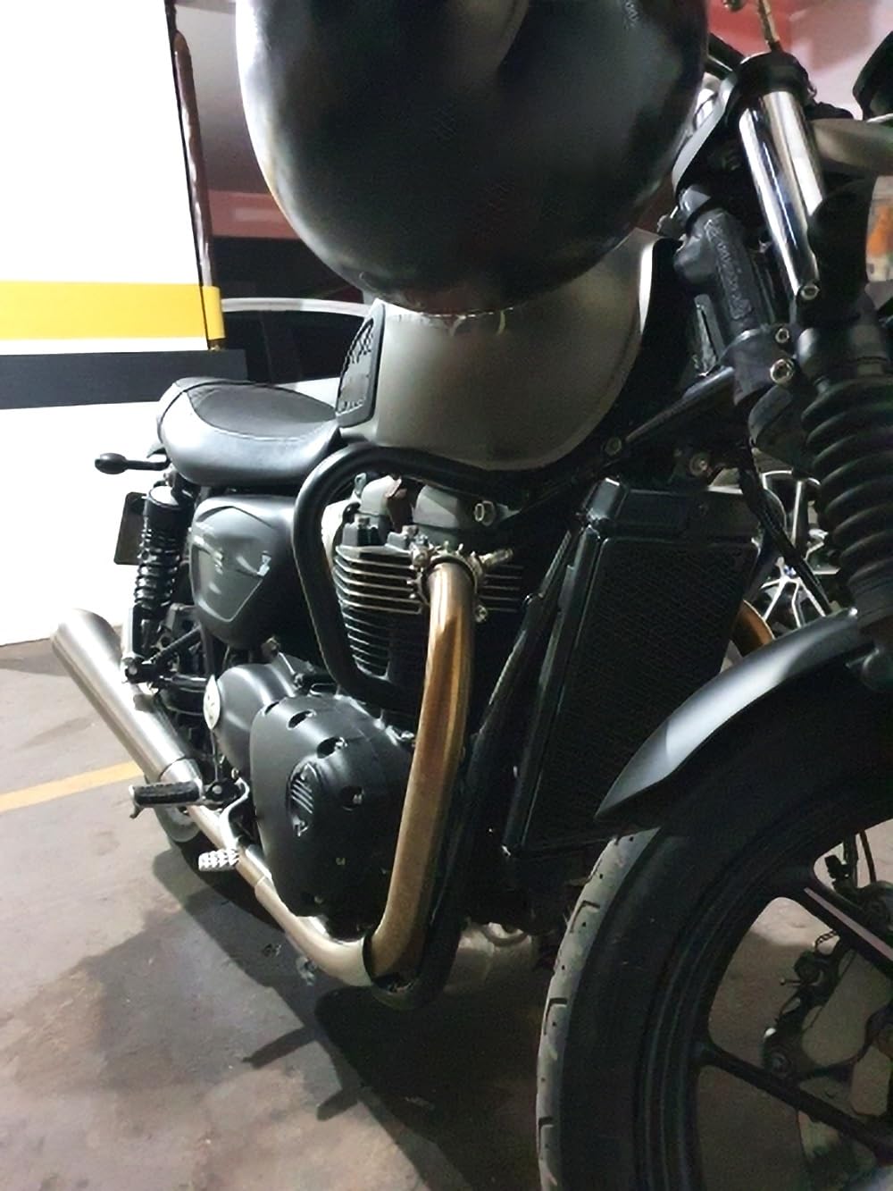 TEMKIN Paramotore per Motorcycle Paramotore Barre Protezione Paraurti Stunt Cage Protector Accessori Moto per Triumph per Street per Twin 2017-2021 per Speed ​​per Twin 1200 Protezione Motore Moto