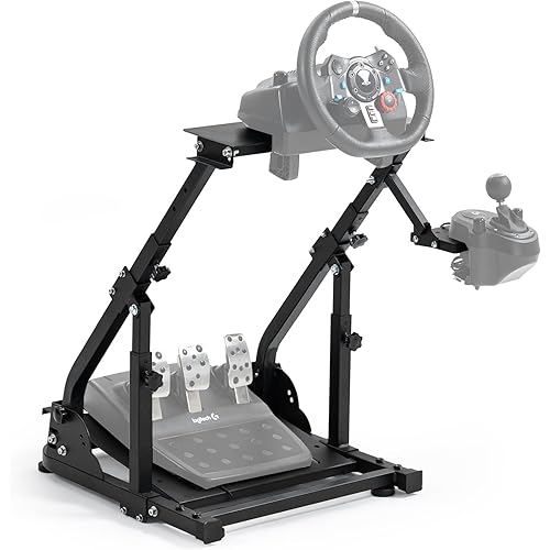 Marada Sturdy Foldable Sim Racing Wheel Stand,Fit for Logitech G29 G923 G920/Thrustmaster T300, No Wheel/Pedals/Shifter