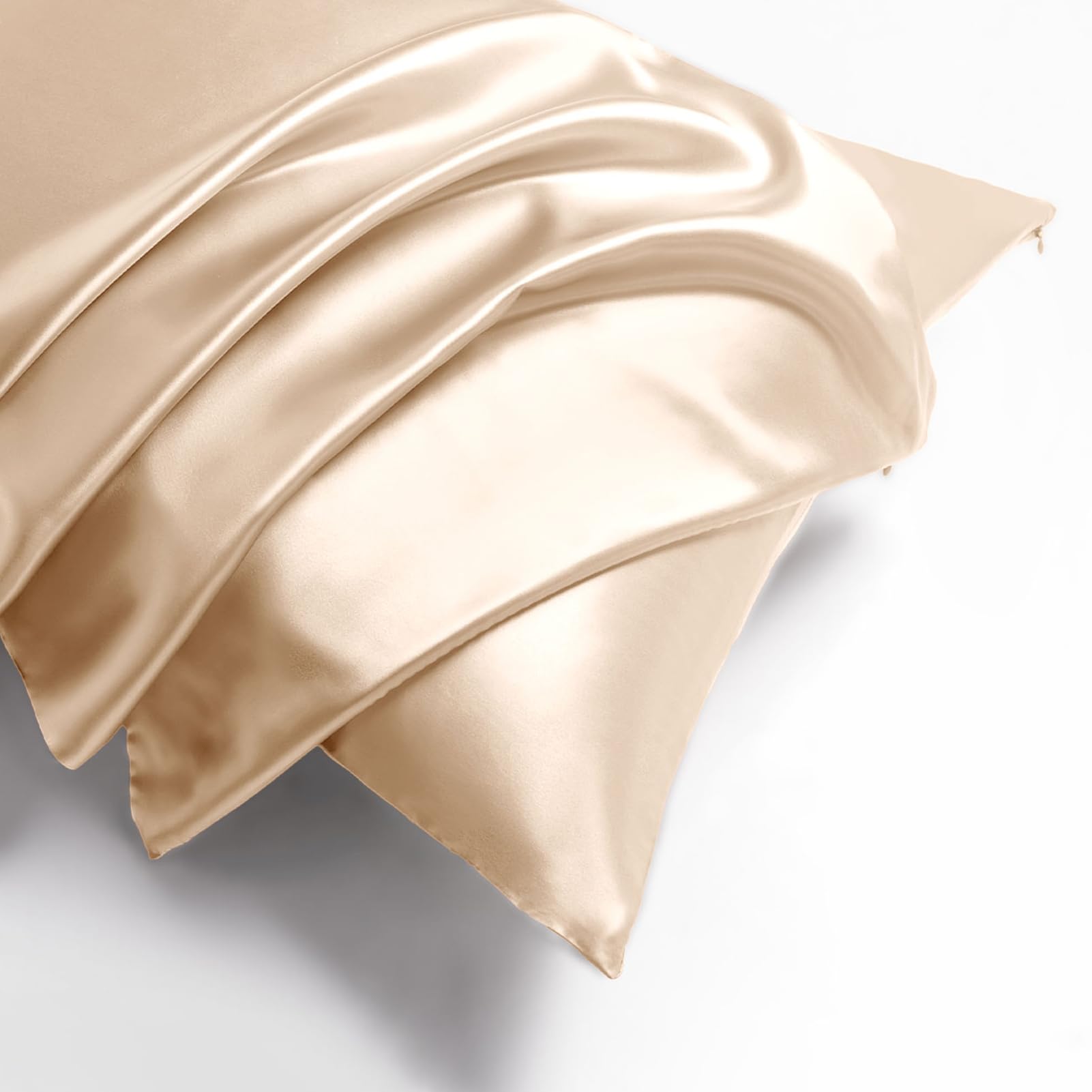 THXSILK 100% Silk Pillowcase for Hair and Skin, Soft Smooth Cooling Pillow Cover with Hidden Zipper, Both Sides Pure Silk, Gift for Women Men 1 pc(26