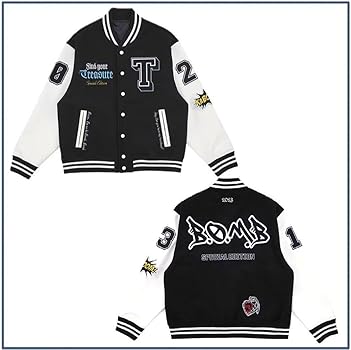 Amazon.co.jp: TREASURE 黒 スタジアム ジャンパー スタジャン reboot