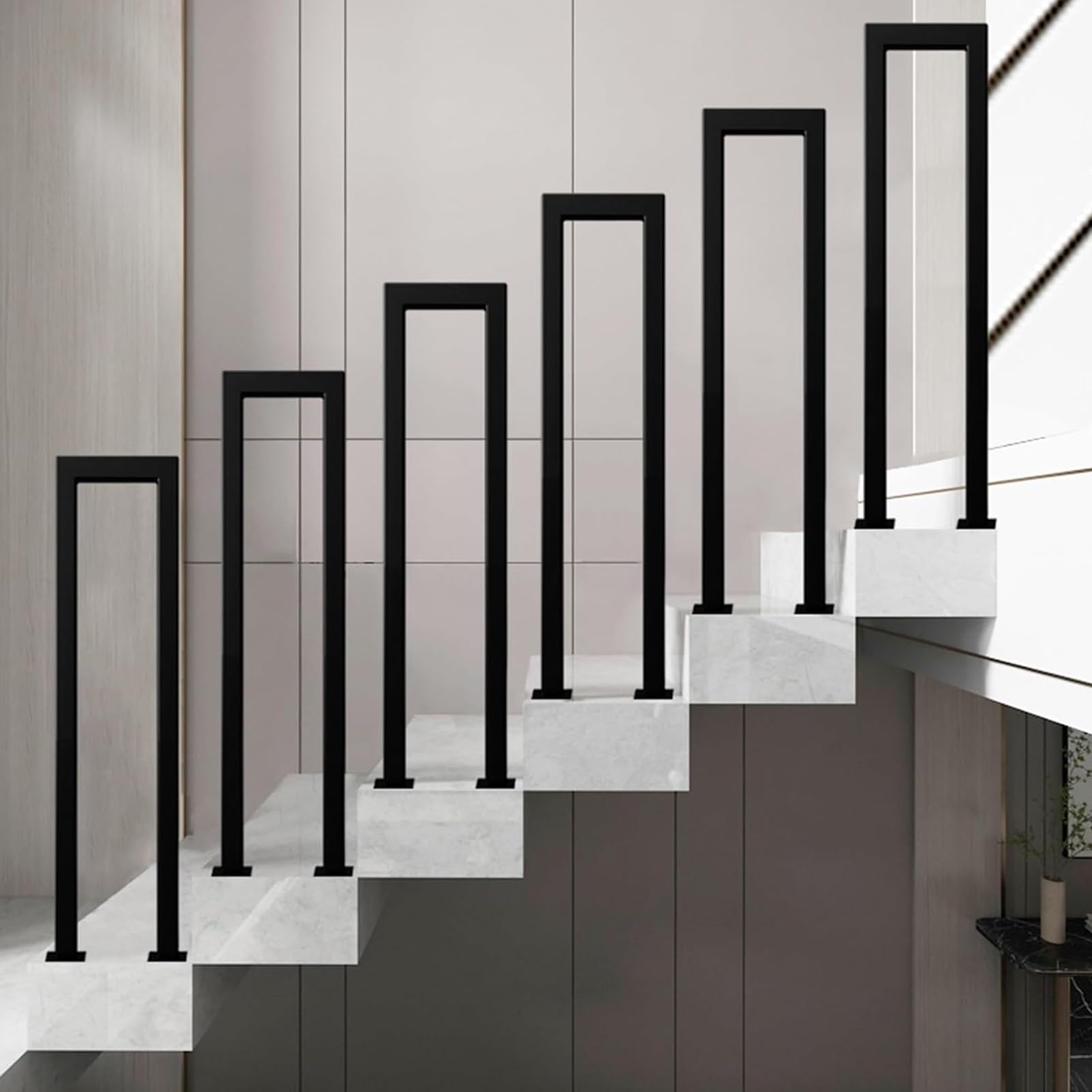 Ain Courante à Un Poteau, Rape D'escalier Extérieure Pour Arches, Rape D 'escalier En U