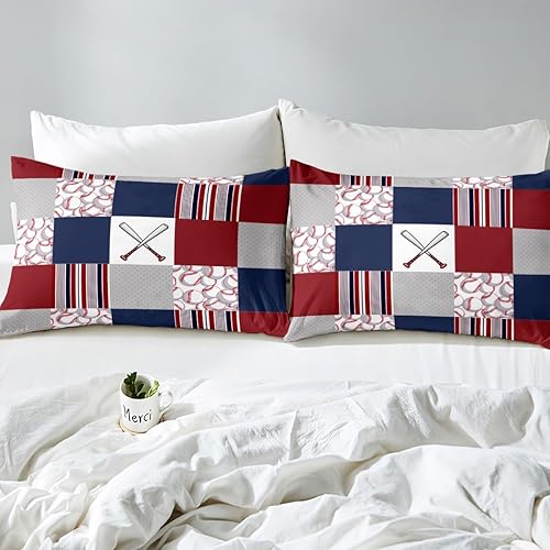 Miniatura 6 de Castle Fairy Juego de ropa de cama de béisbol para niños, funda de edredón de juegos deportivos de dibujos animados para adolescentes y niñas, funda