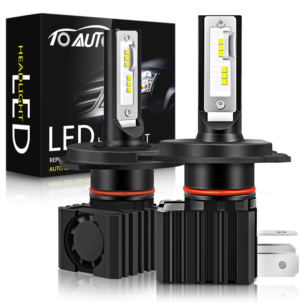 H4 LED Headlight Bulbs HB2 9003, Hi/Lo Wireless 12000LM 6000K Xenon Super Bright White Replacement for High and Low Beam Plug and Play