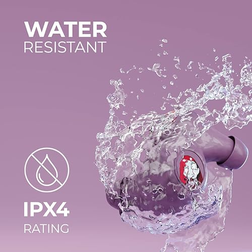 Miniatura 10 de Disney Nightmare Glow in the Dark TWS - Auriculares inalámbricos Bluetooth 5.0 compatibles con micrófono integrado y funda de recarga portátil, IPX8