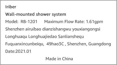 Miniatura 114 de IRIBER - Sistema de ducha de lluvia con cabezal de ducha fijo y de mano de alta presión cepillado níquel,Oro cepillado,Cromado,Oro rosa