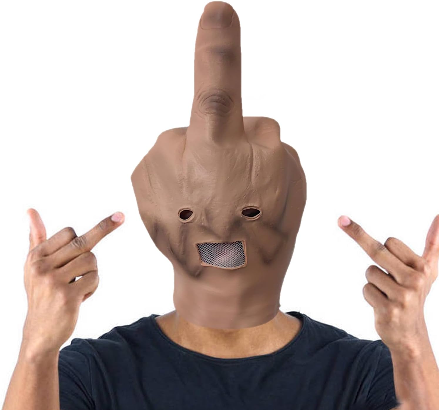 Halloween Mask, Middle Finger Mask, Latex Funny Middle
