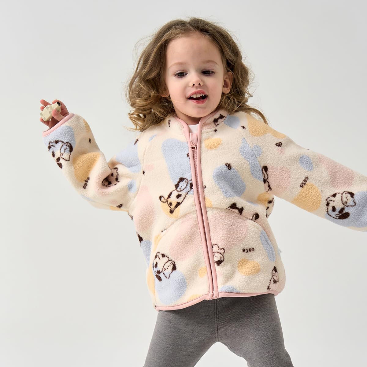 BINIDUCKLING Baby Toddler Girl Sherpa Fleece Jacket Fall Winter Coat Warm Clothes - Image 4